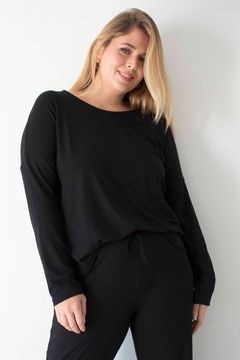 REMERA AIRE MANGA LARGA NEGRO