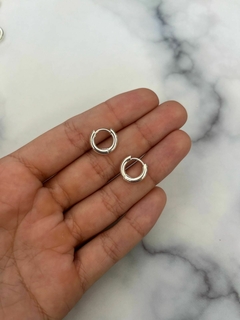 argollitas acero blanco cierre click pequeñas