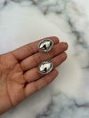 Aros chunky plateados bolas