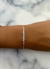 Pulsera plata italiana y cubic de colores