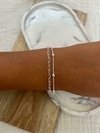 Pulsera acero blanco doble