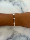 Pulsera de plata y bolitas estilo van cleef