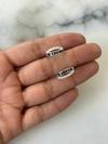 Argollas de plata italiana cubic y nácar