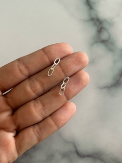 Aros de plata cadenita colgantes