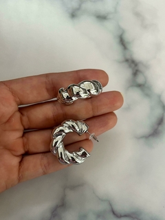Argollas chunky torzadas