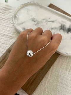 Cadena de plata y bolita pasante - comprar online