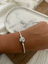 Pulsera de plata 925 estilo pandora circulo con corazón