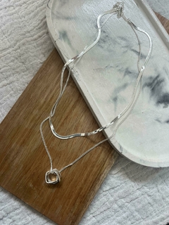 Cadena de acero blanco doble - comprar online
