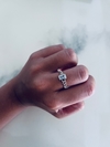 anillo bañado en oro cubic