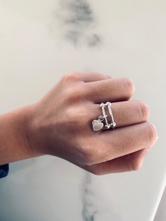 Anillo con dijes plata 925 de 1,8 de diam plata