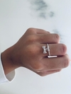 Anillo con cubic y dije plata 925