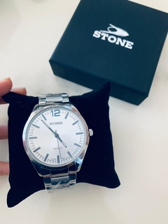 Reloj hombre stone malla metálica plateada