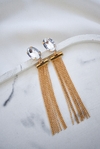 aros fiesta dorados colgantes