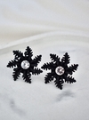aros flor negra cubic