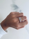 Anillo corona con cubic plata 925