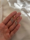 argollas acero dorado serpiente