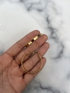 argollas cintas grandes acero dorado