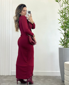 Vestido Rafaella manga longa na internet