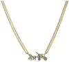 Horse And Carriage Double Chain Necklance Coach