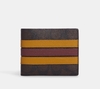 3 In 1 Wallet In Signature Canvas With Varsity Stripe