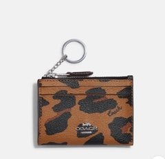 Mini Skinny Id Case With Leopard Print