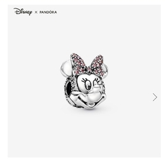 Disney Minnie Mouse Pink Pavé Bow Clip Charm