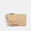 Double Corner Zip Wristlet In Signature Canvas