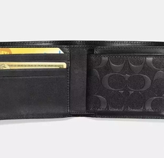 3 In 1 Wallet In Signature Leather Coach Cartera Cabellero - comprar en línea