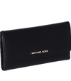 Jet Set Large Logo Trifold Wallet Michael Kors Black