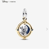 Disney Mickey Mouse & Minnie Mouse Two-tone Spinning Moon Dangle Charm By Pandora