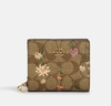 Snap Wallet In Signature Canvas With Wildflower Print