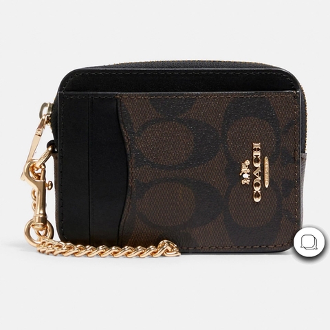 Zip Card Case In Signature Canvas