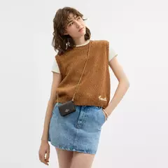 Mini Wallet On a Chain In Signature Canvas Coach - Magic_Fashiooon