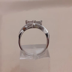 Anillo en plata 925 rodinada con cubics micropave II - Montecassiano Joyas