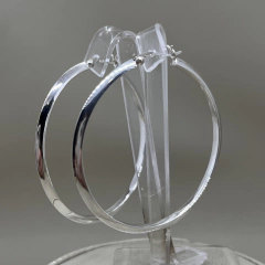 Argollas Cubanas grandes Plata 925 5,2 cm - tienda online