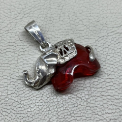 Dije Elefante de la suerte 925 y resina acrílica N.NB