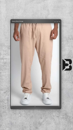 Pantalon de lino moca