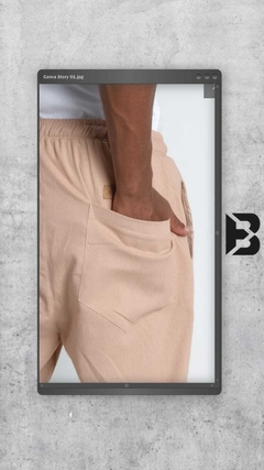 Pantalon de lino moca - comprar online
