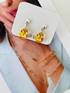 Aros gota pear 10 y 12 mm - cristaliajoyas