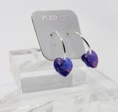 Aros hoops corazón - tienda online