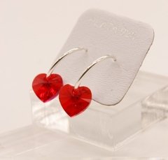 Aros hoops corazón - cristaliajoyas