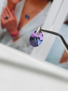 Dije gota pear de 12 mm - cristaliajoyas