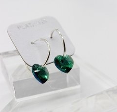 Aros hoops corazón - cristaliajoyas