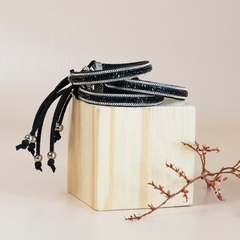 Pulsera mini cristal negra