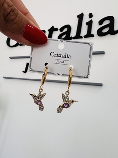 Aro colibrí - cristaliajoyas