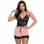 SHORTDOLL EM MICROFIBRA E RENDA SEM BOJO - LAURA
