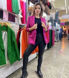 Max Blazer alfaiataria alongado fúcsia -M