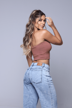 Lip Tube Gloss Poliamida 2 Em 1 - Rosa Bebê Com Marrom - loja online
