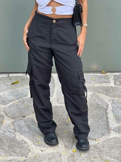 Calça cargo tactel preta - comprar online