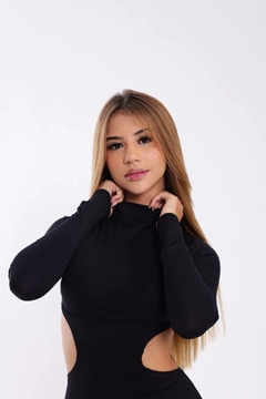 Vestido poliamida Iris preto na internet